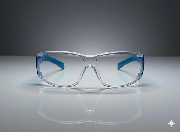 BSH Hard Coated Industrial Safety GogglesCode   : V40 CL HC Coating : Hard Coating (Anti Scratch )Lens Colour : ClearFrame  : BlueLens Material : 100% PolycarbonateCertification  : CE EN 166