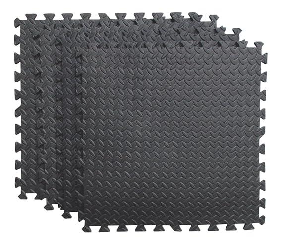USI Universal's Interlock EVA weight room mat is great for a workout spot, be it at the gym or home gym. It is perfect for lightweight and body weight exercises with plenty of cushion for your joints.15mm high density EVA foam constructionNon-skid textured surfaceWaterproofEasy assemble/disassembleGreat insulator and works well in winters1m x 1m3.28' x 3.28'(10.76 sq/ft)
