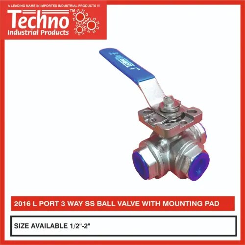 2016 L Port SS Ball Valve with Mounting Pad product image