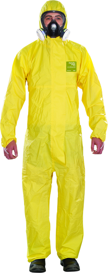 Medium duty chemical barrier, Type 3/4/5 protectionKey Features and Benefits Protective barrier: Inorganic liquid chemical (acids, bases) resistancePolyethylene, dual-layer design: For lightweight safety and durabilityBright yellow color: High visibility, for enhanced workplace safety