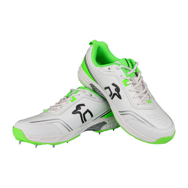 A premium shoe for the serious cricketer, Kookaburra's Pro Players Spike Cricket Shoe is made for performance at the crease.Featuring a 3D Breathable Mesh, Q-Lock Lacing Technology, and Shock Absorbent Heel Crash Pad, the high-level shoe is engineered to elevate your game play.Ergonomically designed out-sole providing superb traction Water resistant durable PVC upper “MsoNormal” Advanced EVA mid-sole for superior shock absorption“ MsoNormal” Reinforced toe section for enhanced durability “MsoNormal” Integrated padded tongue for improved comfort and fit “MsoNormal” Lightweight insole with heel and front support to reduce shock waves“MsoNormal”
