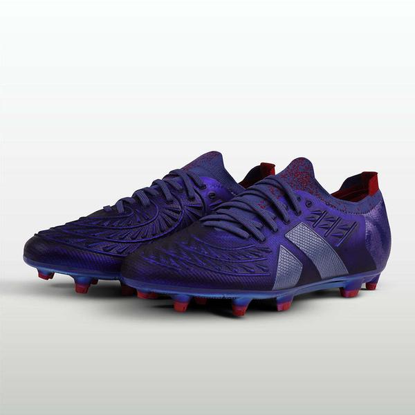 NIVIA AURAis built for footballers who play with intent, intelligence, and ruthless control. Designed for agile strikers, explosive wingers, and midfield conductors, AURA delivers first-touch precision, sharp directional movement, and fearless balance under pressure. The fusion-knit upper wraps your foot like instinct, the 3D arrow texture sharpens every strike, and the agility-focused TPU sole reacts instantly to your next move. This isn’t footwear you adjust to, it adjusts to you. Light on your feet. Heavy on impact. AURA is how modern Indian football takes controltrike Clean. Spin Smart. – 3D Arrow Texture + Off-Centre Lacing: Creates a wider, cleaner strike zone for enhanced ball control, accuracy, and spin manipulation.Fit That Flows With You. – Nylon Knit + TPU Fusion Upper: Sock-like fit that moves naturally with your foot, delivering lightweight lockdown without restriction.Zero Distraction Comfort. – Removable ORTHOLITE Sockliner: Eco-conscious cushioning absorbs impact, supports fast cuts, and keeps you fresh through 90 minutes.Traction That Reacts. – High-Shear TPU Agility Stud Plate: Built for multidirectional acceleration, quick transitions, and balance at top speed.INDIFOOT Advantage. – U-Shaped Toe Design: Wider, anatomically tuned fit for Indian players, offering better toe protection and natural movement.