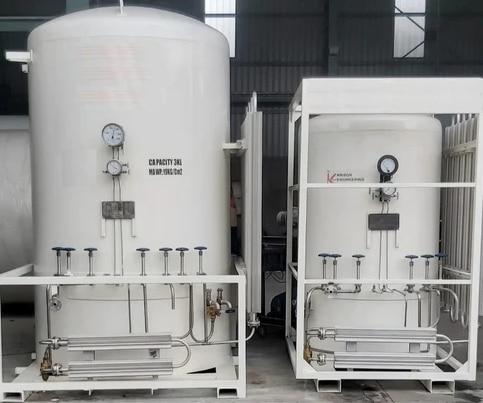 ₹ 11,50,000/PieceGet Latest PriceFinish	PolishedMaterial	Mild SteelSurface Finish	Color CoatedColor	WhiteShape	CylindricalStorage Material	GasesA 30000L Cryogenic Storage Vessel refers to a cryogenic storage tank or vessel designed to store cryogenic liquids at extremely low temperatures, with a capacity of 3 kiloliters (3,000 liters). These storage vessels are used for the containment of gases like liquid nitrogen (LN2), liquid oxygen (LOX), liquid argon (LAR), and other cryogenic fluids. The low temperature is necessary to maintain these gases in their liquid state, which allows for more efficient storage and transportation.