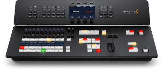 ATEM Television Studio HD8 is a compact live production switcher with built in broadcast control panel. Get a fully featured broadcast quality live production studio with 8 standards converted 3G-SDI inputs, built in streaming, master recorder, multiview, USB webcam support, DVE, 4 ATEM Advanced Chroma Keyers, media players, talkback, 4 way Ethernet switch and optional internal cloud media storage.