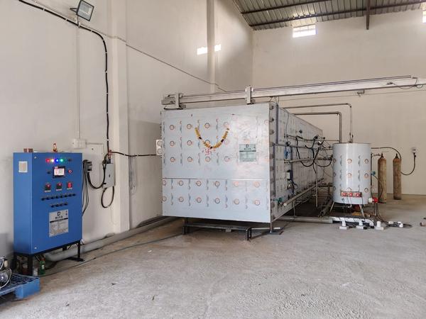 Industrial Eto Sterilizer Manufacturers in AhmedabadWe are also supply in Andhra Pradesh, Arunachal Pradesh, Assam, Bihar, Chhattisgarh, Goa, Gujarat, Haryana, Himachal Pradesh, Jharkhand, Karnataka, Kerala, Madhya Pradesh, Maharashtra, Manipur, Meghalaya, Mizoram, Nagaland, Odisha, Punjab, Rajasthan, Sikkim, Tamil Nadu, Telangana, Tripura, Uttar Pradesh, Uttarakhand, and West BengalMinimum Order Quantity 1 PieceMaterial Stainless SteelUsage For Industrial UseChamber 5X5X10 (ft)Automation Grade AutomaticGrade SS304Brand Riya EngineeringCapacity 7000 LtrOrientation HorizontalDoor Sliding DoorVoltage 230VFrequency 50HzThe Industrial ETO Sterilizer is a high-performance sterilization system designed for industrial applications, including medical device manufacturing, pharmaceutical production, and food processing. This advanced sterilizer ensures efficient and reliable sterilization of various materials, including heat-sensitive and moisture-sensitive products.