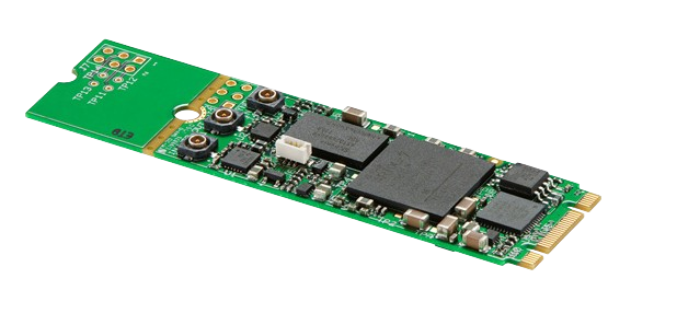 Miniature M.2 card with 3G‑SDI connections for simultaneous capture andplayback in all SD and HD formats up to 1080p60. DeckLink SDI Micro also includesBlack Burst and Tri‑Sync reference input and its miniature size makes it great foruse on portable solutions which are based on compact computers!