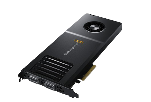 DeckLink IP 100G features 8 channels of Ultra HD video, in simultaneous capture and playback to 2110 IP broadcast systems via dual QSFP28 optical fiber Ethernet connections for full redundancy. It is designed to work with the highest quality video with support for capture and playback to popular formats such as Apple ProRes, DNxHD and even 10-bit uncompressed. DeckLink IP 100G connections are multi rate so they support all SD, HD and Ultra HD standards up to 2160p60.