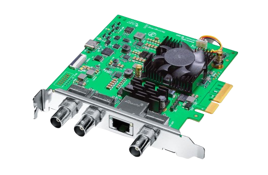 Connect to both 3G-SDI and 2110 IP systems with DeckLink IP/SDI HD. It has 2 capture and playback channels to 2110 IP via RJ45 Ethernet, 2 direction configurable 3G-SDI connections and reference out. It is designed to work with the highest quality video with support for capture and playback to popular video formats such as Apple ProRes, DNxHD or even 10-bit uncompressed, and supports 525i, 625i, 720p, 1080i and 1080p video standards up to 1080p60.