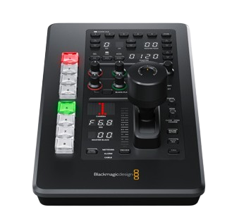 ATEM Micro Camera Panel is a portable camera panel with high end broadcast CCU controls. Control iris, pedestal, shutter, white balance, master gain, RGB balance and more for up to 8 cameras from a single panel. Connects to ATEM Software Control via Bluetooth or USB‑C.Price₹ 58,980ConnectionsComputer InterfaceUSB Type‑C.BluetoothBluetooth 5.1 LESoftware Updates1 x USB‑C for firmware updates.