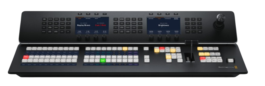 The ATEM 1 M/E Advanced Panel 20 is a single M/E, 20 input button switching panel that includes the features and flexibility needed for switching big and small productions in a highly portable and compact design. It has 2 independent system control LCDs plus it can control up to 4 M/Es in larger switchers. All input buttons include LCDs for custom labeling and there is an independent select bus. Dual power inputs provide redundancy and the built-in 4 port Ethernet switch means no additional network equipment is needed so it will fit even the most challenging live production spaces!