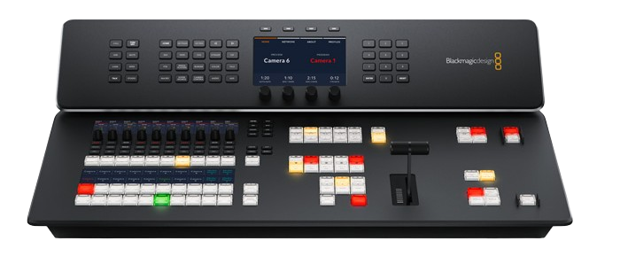 The ATEM Constellation 8K is a top-tier broadcast switcher designed for large-scale live productions, supporting native 8K workflows (up to 4320p60) while also operating in HD and Ultra HD formats. It features a powerful 4 M/E architecture, allowing multiple independent program layers for complex switching. The system includes 40 × 12G-SDI inputs (10 in 8K mode) and up to 24+ SDI outputs, all with built-in frame synchronization and format conversion, ensuring seamless integration of different video sources