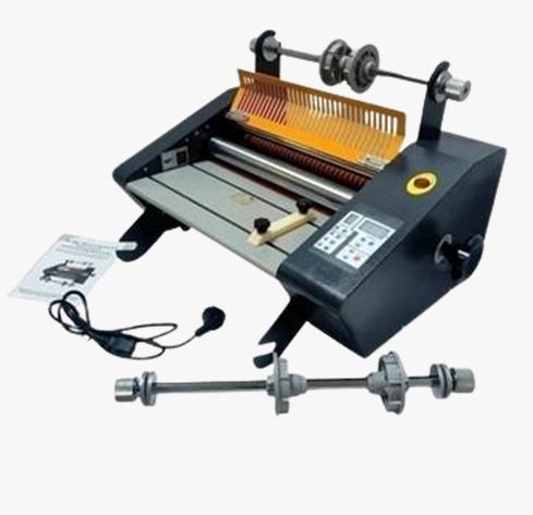 360MM STEEL THERMAL LAMINATION (14 INCH)Products information :Max. Film Width : 340mm Roller Type :Steel Roller                                Fastest Film Thickness : 3000mm/minHighest film temperature : 170Max. film Thickness : 7mmPower : 220V,60HzHeating power : 650WMotor power : 30WSize : 64*44*28.5cmWeight : 32 KGMold core Specification : 1“ & 3”