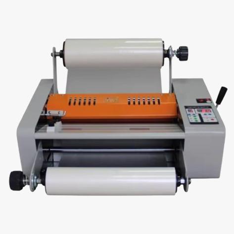 380MM RUBBER THERMAL LAMINATION(14 INCH)Products information : Max. lamination width : 350mm   Max. lamination speed : 3000mm/minMax. lamination temperature : 180CRoller Type : Rubber RollerMax. clearance between top bottom rollers : 5mmRecommended film : 25-250micWarm up time : about 10 minuteHot laminating : YESCold laminating : YESElectric : 220V / 60HZ,700WDiameter of the core : 1,1.5,3” inchPacking size:720*630*470mmWeight : 34kgs