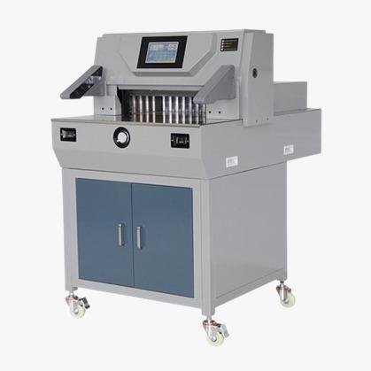 Products information :Max.Cutting width : 500x500mm   Min cutting size : 30mmMax. cutting height : 90mmPrecision : ±0.3mmClamp paper : AutomaticPush paper :  AutomaticCutting length behind knife : 500mmTable length infront knife : 235mmSafely : IR BarPower : AC 220V/±10%50HZ(60HZ) 1300WMachine Dimension(mm) : 1300x800x1070mmGross Weight : 280kgs