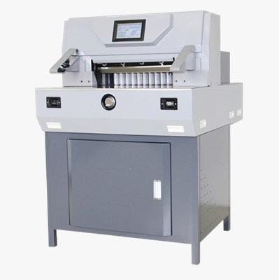 Products information :Max.Cutting width : 520x520mm   Min cutting size : 30mmMax. cutting height : 80mmPrecision : ±0.3mmClamp paper : AutomaticPush paper :  AutomaticCutting length behind knife : 500mmTable length infront knife : 235mmSafely : IR BarPower : AC 220V/±10%50HZ(60HZ) 1300WMachine Dimension(mm) : 1040x1200x1100mmGross Weight : 310kgs