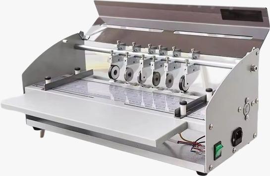 Products information :Max. Width : 500mmPower : 220V(110V) 50HzWeight : 10 kgsCreasing Blade : 2Half Cutting Blade : 1Perforating Blade : 1Press Paper Wheel : 2