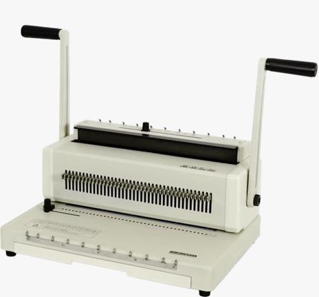 Products information :

Power : Manual
Adjustable Margin : 2.5/ 4.5/ 6.5 Mm
Max. Punching Capacity : 
10sheets (80g)
Max. Binding Width : FS (340mm)
Punch hole : 3:1 or 2:1
Size : 465*330*220mm
Weight : 19 KG
