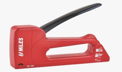 TP-10Products information :Staple use : 24/6, 23 Series, T-8, T-10Leg length : 6~10mmUsed for : Cupboards, Fabrics, Iron boards, Decorative work, Upholstery