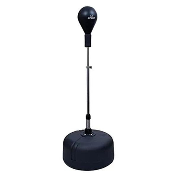 WITH FREE STAND BASE: Pro Punch Stand speedball free-standing bag ensures support through the base. Free from hanger XPEED Free Stand Punch Bag can be used without chain set hanger.PU BOXING SPEEDBALL: is made to ensure durability to withstand high-speed punches. The external durable texture provides punching & sparring training with protection.CARBON STEEL: Flexible steel spring & punch bag rod designed with stainless steel to prevent rust from spoiling the rod and maintain flexibility of spings for throughout functionality for long.HEIGHT ADJUSTABLE: The height increaser mechanism is in the punch bag designed to ensure smooth height increment for superiors activity to make the adjustments less time consumable.Xpeed XP1242 Punching Ball StandSize: 69 cm (H)x53cm (w)
