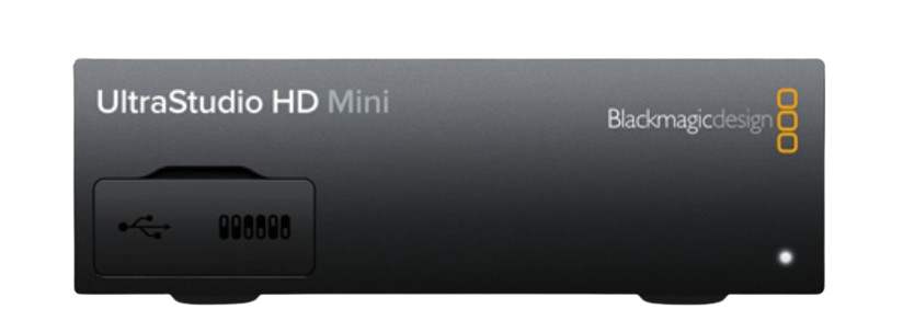 UltraStudio HD Mini features professional broadcast quality connections that include 3G-SDI, analog YUV and composite NTSC/PAL video inputs, along with a reference input. There are also two ¼” audio connections for analog audio input that work with balanced and HiFi sources. In addition, UltraStudio HD Mini can remote control professional broadcast decks using the built in RS-422 connection. For output, you get dual link 3G-SDI with fill and key, and an HDMI connection for monitoring video with a big screen television!