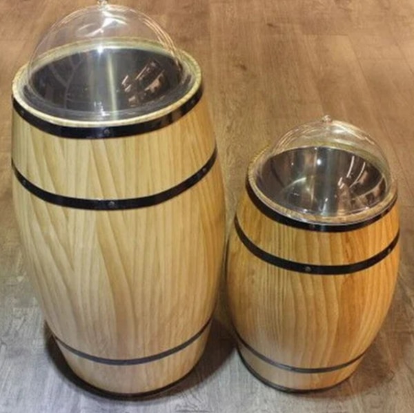 Material	WoodStorage Capacity(L)	50 LCapacity	2 kg to 40 kgUsage/Application	Wine StorageMouth Type	RoundWeight	7 kgDrum Height	17inchWe are the manufacturer and supplier of grocery storage wooden barreks for super markets.The wooden drum is made of solid wood.Stainless steel food grade drum 316 inside the wooden container.best for masala storage,dry fruits etc .WE SUPPLY GROCERY STORAGE WOODEN BARRELS IN DELHI,BANGALORE,VISHAKHAPATTANAM,HYDRABAD,LUCKNOW,INDORE,PUNE,AHMDABAD,BANGALURU,BHOPAL,SURAT,MUMBAI,CHENNAI,WARANGAL,THANE,VADODARA,GHAZIABADLUCKNOW,NAGPUR,INDORE,THANE,AGRA,GOA,RAJKOT,AMRITSAR,CHANDIGARH