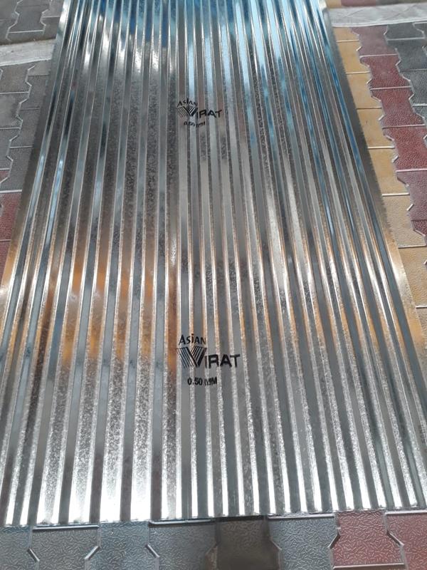 GC Galvanized Sheets are high-quality steel sheets coated with a protective layer of zinc to prevent corrosion and enhance durability. Designed for roofing, cladding, and structural applications, these sheets offer excellent strength, weather resistance, and long service life, making them ideal for industrial, commercial, and residential use.Key FeaturesHigh corrosion resistance due to zinc coatingउत्कृष्ट durability and long lifespanLightweight yet strong constructionWeatherproof and rust-resistantSmooth surface finish with uniform coatingEasy to cut, bend, and installCost-effective roofing and cladding solutionTechnical SpecificationsParameter	SpecificationMaterial	Cold Rolled Steel (CR) with Zinc CoatingCoating Type	Hot-Dip GalvanizedZinc Coating Thickness	80 GSM – 275 GSMSheet Thickness	0.30 mm – 1.20 mmWidth	750 mm – 1250 mmLength	Customizable (up to 12 meters)Surface Finish	Regular Spangle / Zero SpangleTensile Strength	250 – 550 MPaYield Strength	140 – 300 MPaElongation	20% – 30%Coating Standard	IS 277 / ASTM A653Profile Type	Plain / Corrugated / TrapezoidalCorrosion Resistance	High (depending on GSM coating)Temperature Resistance	Suitable for extreme weather conditionsWeight	As per thickness and dimensionsAvailable VariantsPlain GC SheetsCorrugated Galvanized SheetsTrapezoidal Profile SheetsApplicationsIndustrial roofing and wall claddingWarehouses and storage unitsAgricultural sheds and barnsFencing and partitionsHVAC ducts and fabrication worksResidential roofingAdvantagesLong-lasting protection against rustLow maintenance requirementsHigh strength-to-weight ratioEasy fabrication and installationEconomical solution for large-scale projectsOptional AccessoriesFasteners (self-drilling screws with washers)Ridge caps and flashingSealants and waterproofing materialsGutter and rainwater systems