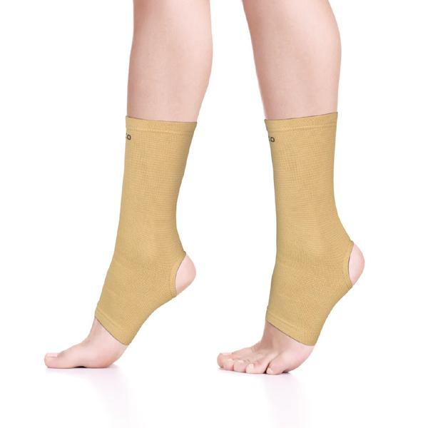 WHEN TO USEThis ankle support can be used for ankle pain, acute ankle injury, ankle sprain, ankle strain, swelling in the ankle, sports injury and other conditions causing pain and discomfort in the ankle, and requiring mild suppor.SCIENTIFIC DESIGNScientifically designed & provides compression, warmth and increases blood flow to promote healing Made from skin-friendly and breathable material The open area at the heel allows free movement of the ankle.LONG LASTING, SKIN FRIENDLY & BREATHABLE MATERIALLatex-free double covered lycra is blended with composite yarn to make the material durable The product undergoes a special finishing process to make the material last longer.HOW TO WEARPull the Anklet like a sock so that the open area comes over the heel.PRODUCT CAREHand wash with mild detergent and water at room temperature. Dry in shade on a flat surface. Do not dry clean. Do not Iron or Bleach.