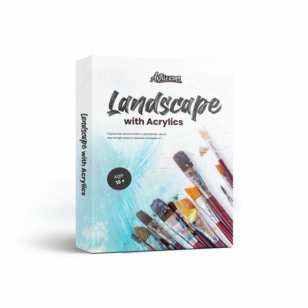 Artworms Landscape with Acrylics Kit | Complete Painting Set for Beginners