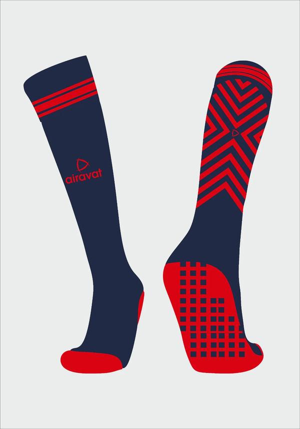 FEATURES Grip Technology: Airavat Anti-Slip Football Stockings feature state-of-the-art grip technology strategically placed at key points. Experience unparalleled control and stability during quick turns, sprints, and tackles.Exceptional Comfort and Fit: Immerse yourself in superior comfort. Crafted from premium materials, these stockings provide an exceptional fit that feels tailored to your feet, ensuring unrestricted movement and comfort throughout the game.Durability Construction : Built to endure the intensity of football, our stockings boast exceptional durability. From training sessions to competitive matches, these socks are engineered to withstand the toughest challenges.Seamless Fusion with Football Boots : Achieve a seamless connection with your football boots. The sleek design of our stockings ensures a perfect fit, eliminating discomfort from bulky socks and allowing you to truly feel the synergy between foot and boot. 