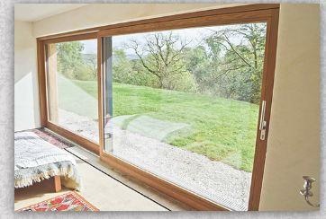 The lift & slide system makes the door sash very strong and enable shutter sizes of up to 6 sq.m. and weights up to 400 Kgs. The lift and slide rollers can still slide these heavy shutters smoothly on special Aluminium guide rails. It offers barrier free access to terraces, gardens, courtyards, conference rooms, wherever needed and can also be used just as room dividers.The space-saving opening of balcony doors with Lift & Slide sashes permits optimum use of space, as no sashes project into the room as compared to Bi-fold door system.
