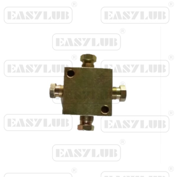 Optimize your fluid distribution system with our precision-engineered Lubrication Cross Block. Designed for versatility, this robust component seamlessly splits 4mm and 6mm OD tubing into three efficient output lines, ensuring consistent flow across your machinery. Available with multiple thread options to suit your specific installation requirements, this cross block is crafted for durability and leak-free performance. Perfect for complex lubrication networks, it offers an easy, reliable upgrade to maintain optimal equipment health and reduce downtime.