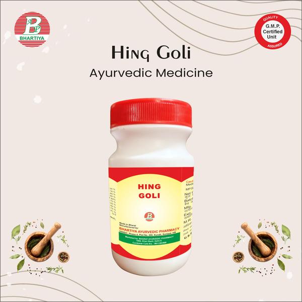                                             HING GOLI Product Identification•	Generic Name: Hing Goli•	Type: Ayurvedic Patent Medicine•	Primary Indication Area: Indicated for apachan (indigestion) and badhajmi; helps improve digestion and stimulate appetite.•	Therapeutic Indications: Helps improve digestion, increase appetite, enhance vitality, and reduce general weakness.Key benefits include:1.	 Relieves Apachan and Badhajmi: Helps in the management of apachan (indigestion) and badhajmi by supporting proper digestion and reducing digestive discomfort such as heaviness and bloating.2.	Improves Digestive Function: Enhances digestive capacity by promoting efficient breakdown and absorption of food.3.	Stimulates Appetite: Encourages healthy appetite, especially in individuals experiencing loss of appetite due to weak digestion.4.	Enhances Vitality: By improving digestion and nutrient absorption, it helps support overall strength and vitality.5.	 Reduces General Weakness: Aids in reducing weakness associated with poor digestion and inadequate nutrient assimilation.Ingredients: Dry Ginger)Botanical name: Zingiber officinale (rhizome, dried) Key Biochemical Constituents•	Gingerols (reduced in drying)•	Shogaols (increase after drying – more potent)•	Zingerone•	Volatile oils (zingiberene, bisabolene) Shogaols are mainly responsible for strong digestive action. Biochemistry of Action in Indigestion (Apāchan)1. Stimulation of Digestive Enzymes•	Shogaols stimulate secretion of:o	Salivary amylaseo	Gastric acid (HCl)o	Pancreatic enzymes (proteases, lipase)•	Improves breakdown of carbohydrates, proteins, and fats2. Enhancement of Gastrointestinal Motility•	Activates cholinergic receptors in the gut•	Improves gastric emptying•	Reduces food stagnation → prevents heaviness and bloating3. Carminative Action•	Volatile oils reduce intestinal gas formation•	Decreases fermentation by gut microbes•	Relieves abdominal distension and discomfort4. Anti-inflammatory & Antioxidant Effect•	Inhibits COX and LOX pathways•	Reduces mild gastric inflammation•	Protects gastric mucosa during indigestion Kali Mirch (Black Pepper) Botanical name: Piper nigrum (fruit, dried)Indication: Indigestion, loss of appetite, bloating Key Biochemical Constituents•	Piperine – main active alkaloid•	Volatile oils – e.g., limonene, pinene, caryophyllene•	Resins and minor alkaloids Biochemistry of Action in Indigestion (Apachan / Ajīrṇa)1.	Stimulation of Digestive Secretions•	Piperine enhances secretion of:o	Salivary amylaseo	Gastric acid (HCl)o	Pancreatic enzymes (proteases, lipase)• Improves breakdown of carbohydrates, proteins, and fats2.	Enhancement of Gastrointestinal Motility•	Stimulates gut smooth muscles via cholinergic pathways•	 Improves gastric emptying → reduces heaviness and bloating3.	Carminative Action•	Volatile oils reduce gas formation in intestines•	 Decreases fermentation by gut microbes → relieves flatulence4.	Thermogenic & Bioavailability Effect •	Piperine increases absorption of other nutrients and herbal compounds•	 Mildly increases metabolic heat, aiding digestion5.	Anti-inflammatory & Antioxidant Effect••	Inhibits oxidative stress in gut tissues•	Helps reduce mild inflammation of the digestive tract Dhaniya (Coriander seeds)Botanical name: Coriandrum sativum (dried seeds)Indication: Indigestion, bloating, loss of appetite, nausea Key Biochemical Constituents•	Essential oils – linalool, geraniol, borneol•	Flavonoids – quercetin, kaempferol•	Fatty acids – petroselinic acid•	Resins and tannins Biochemistry of Action in Indigestion (Apāchan / Ajīrṇa)1. Stimulation of Digestive Secretions•	Enhances secretion of:o	Salivary amylaseo	Gastric acid (HCl)o	Pancreatic enzymes• Improves breakdown of food, especially fats2.Carminative & Anti-flatulent Action•	Reduces gas formation in intestines•	Relieves bloating and abdominal discomfort•	Volatile oils help in smooth expulsion of intestinal gas3.Gastroprotective & Anti-inflammatory Effect•	Protects gastric mucosa•	Reduces mild inflammation in the gut4.Appetizer & Mild Spasmolytic•	Stimulates appetite•	Relaxes gut muscles mildly → helps with cramps and colic5.Antioxidant Effect•	Flavonoids and essential oils reduce oxidative stress in the digestive tract Jeera (Cumin seeds)Botanical name: Cuminum cyminum (dried seeds)Indication: Indigestion, bloating, loss of appetite, nausea Key Biochemical Constituents•	Essential oils – cuminaldehyde, cymene, terpenes•	Flavonoids – apigenin, luteolin•	Fatty acids – linoleic acid, oleic acid•	Resins and tannins Biochemistry of Action in Indigestion (Apāchan / Ajīrṇa)1.	Stimulation of Digestive Secretions•	Increases:o	Salivary amylaseo	Gastric acid (HCl)o	Pancreatic enzymes• Improves digestion of carbohydrates, proteins, and fats2.	Carminative & Anti-flatulent Action•	Reduces gas formation in intestines •	Relieves bloating and abdominal discomfort•	 Volatile oils facilitate smooth expulsion of intestinal gas3.	Gastrointestinal Motility Enhancement•	Mildly stimulates gut smooth muscles → aids gastric emptying•	 Helps prevent food stagnation4.	Appetizer & Mild Spasmolytic•	Stimulates appetite•	 Relaxes gut muscles → helps with cramps5.	Antioxidant & Anti-inflammatory Effect•	Protects gastric mucosa•	 Reduces oxidative stress in digestive tract Namak (Common Salt / Rock Salt)Botanical/chemical name: Sodium chloride (NaCl)Indication: Indigestion, loss of appetite, bloating, nausea Key Biochemical Constituents•	Sodium (Na⁺)•	Chloride (Cl⁻)•	Trace minerals in natural rock salts (iodine, potassium, magnesium) Biochemistry of Action in Indigestion (Apāchan / Ajīrṇa)1.	Stimulation of Digestive Secretions•	Enhances secretion of:o	Salivary amylase → aids carbohydrate digestiono	Gastric acid (HCl) → improves protein digestion• Helps maintain proper pH in the stomach for enzymatic activity2.	Appetizer Effect•	Mildly stimulates taste receptors → improves appetite3.	Electrolyte & Fluid Balance•	Maintains osmotic balance in the gut•	Supports smooth muscle contraction → aids peristalsis4.	Carminative Support (with other herbs)• Often combined with cumin, black pepper, or ginger to relieve bloating and gas5.	Cautions• Excess salt can cause water retention and high blood pressure• Best used in moderation, especially in digestive formulations Nausāra / NausadarType: Mineral preparation (Rasayana / Ayurvedic digestive mineral)Indication: Indigestion (Apāchan), loss of appetite, bloating🔬 Key Biochemical/Active Components•	Primarily contains Sodium carbonate / Sodium bicarbonate•	Sometimes processed with herbs to enhance digestion•	Classically prepared to reduce toxicity of raw minerals Mechanism of Action in Digestion (Apāchan / Ajīrṇa)1.	Antacid Effect •	Neutralizes excess stomach acid (HCl)•	Provides quick relief from acidity, heartburn, and heaviness2.	Appetizer & Digestive Enhancer•	Mildly stimulates digestive enzymes•	Improves breakdown of carbohydrates, proteins, and fats3.	Carminative Support•	Often combined with Jeera, Dhaniya, or Dry Ginger•	 Reduces bloating, gas, and fermentation4.	Gastroprotective Effect•	Protects stomach lining from mild acid irritation•	Supports overall gut health Nimbusar / Nimbu-Sara (sometimes “Lemon Juice” in formulations)Type: Herbal/mineral digestive aid (acidic preparation)Indication: Indigestion (apachan), heaviness, bloating, loss of appetite Key Biochemical/Active Components•	Citric acid (from lemon juice or citrus component)•	Organic acids and flavonoids•	Sometimes combined with rock salt or other digestive minerals Mechanism of Action in Digestion1.	Mild Acidic Stimulation •	Stimulates salivary and gastric secretions•	 Improves breakdown of food → supports digestion2.	Appetizer Effect•	Enhances appetite•	 Reduces nausea3.	Carminative Support•	Reduces bloating and gas•	 Often combined with cumin, dry ginger, or coriander4.	Digestive Balancing•	Helps restore proper stomach pH (mildly acidic)•	Aids in proper enzyme activity Aam Churan (Amchur / Dried Unripe Mango Powder)Botanical name: Mangifera indica (unripe fruit, dried and powdered)Indication: Indigestion (Apāchan), loss of appetite, heaviness, nausea Key Biochemical Constituents•	Organic acids – citric acid, malic acid, tartaric acid•	Vitamin C (ascorbic acid)•	Tannins – mild astringent effect•	Flavonoids – antioxidant activity Mechanism of Action in Digestion (Apāchan / Ajīrṇa)1.	Appetizer & Digestive Stimulant•	Organic acids stimulate salivary and gastric secretions•	 Enhances breakdown of carbohydrates and proteins•	 Improves appetite2.	Carminative & Anti-fermentation•	Reduces gas formation and bloating•	 Mildly astringent tannins help control intestinal fermentation3.	Gastroprotective & Antioxidant•	Protects stomach lining•	 Reduces oxidative stress in gut tissues4.	Balancing Digestive Pitta (Ayurvedic perspective)•	Reduces acidity-related discomfort•	 Supports healthy digestion Hing (Asafoetida)Botanical name: Ferula asafoetida (resin from rhizome/stem)Indication: Indigestion (Apāchan), bloating, flatulence, colic Key Biochemical Constituents•	Volatile oils – e.g., ferulic acid, asaresinotannols•	Resins – asaresinotannol•	Sulfur compounds – responsible for pungent smell and digestive action Mechanism of Action in Digestion (Apāchan / Ajīrṇa)1.	Carminative Action•	Reduces gas formation in intestines•	 Relieves bloating, heaviness, and abdominal discomfort2.	Stimulation of Digestive Secretions•	Increases salivary, gastric, and pancreatic enzymes•	 Improves digestion of carbohydrates, proteins, and fats3.	Gut Motility Enhancement•	Mild spasmolytic → relaxes gut muscles•	Reduces colic and smoothens bowel movements4.	Anti-inflammatory & Antioxidant•	Reduces mild inflammation in the gut•	 Protects gastric mucosa during digestion5.	Appetizer Effect•	Enhances taste and stimulates appetite•	Often used in very small amounts due to pungent taste Kala Namak (Black Salt / Himalayan Black Salt)Chemical/Traditional name: Sodium chloride with trace minerals (NaCl + iron sulphide)Indication: Indigestion (Apāchan), bloating, loss of appetite, heartburn Key Biochemical/Active Components•	Sodium chloride (main component)•	Trace minerals: iron, sulfur compounds•	Mildly acidic sulphide compounds → give its characteristic smell Mechanism of Action in Digestion (Apāchan / Ajīrṇa)1.	Stimulation of Digestive Secretions•	Enhances salivary, gastric, and pancreatic enzymes•	Improves breakdown of food → aids digestion2.	Appetizer Effect•	Stimulates appetite by acting on taste receptors•	Mild digestive stimulant3.	Carminative / Gas Reliever•	Sulfur compounds reduce intestinal gas formation•	Relieves bloating and heaviness4.	Alkaline & Electrolyte Balance•	Supports proper gut pH•	 Maintains electrolyte balance in digestive tract1.	Dose:o	1–2goli (tablets/lozenges) two times a day.2.	Timing:o	Take after meals (breakfast, lunch, and dinner).3.	Mode of Intake:o	Chew or slowly suck the goli for better digestive effect.o	Can be taken with lukewarm water if needed.4.	Purpose:o	Improves digestion.o	Reduces bloating, gas, and mild acidity.5.	Precautions:o	Do not take on an empty stomach.o	People with diabetes should monitor blood sugar.o	Avoid excessive intake to prevent loose stools or acidity.6.	Duration:o	Can be used safely for 1–2 months or as advised by an Ayurvedic practitioner.hing goli benefits, hing goli blue packet, hing goli pouchhing goli ke fayde in hindi, hing goli khane ke faydehing goli ayurvedic, hing goli amazon, hing goli adhing goli after meal, hing goli advantagehing goli for acidity, hing goli kis kaam aati haihing goli benefits in hindi, hing goli bottlehing goli buy online, hing goli box, hing goli buyhing goli bajaj, hing goli dibbi, hing goli dosagehing goli dabbi, hing goli digestive, hing goli empty stomachhing goli in english. does hing goli expire, hing goli for digestionhing goli for gas, hing goli for constipation, hing goli for kidshing goli for baby, hing goli fayde, hing goli flipkart, hing goli for stomachis hing goli good for health, is hing goli good for digestionis hing goli good for acidity, is hing goli good for gasis hing goli good for constipation, is hing goli goodhing goli hajmola, hing goli hindi, hing goli how to makehing goli helps in, hing goli hsn, hing goli ingredientshing goli india, hing goli in tamil, hing goli in hindihing goli instant delivery, hing goli in teluguhing goli jyada khane ke nuksan, hing goli jarhing goli jiomart, hing goli jaipur, hing jeera golibenefits of hing goli, hing goli price, hing goli useshing goli khane ke fayde or nuksan, hing goli kab khana chahiyehing goli kaise banti hai, hing goli ke fayde, hing goli kaise khayewhat is hing goli, hing goli in loose motion, side effects of hing golihing goli manufacturer in delhi, hing goli means, hing goli making machinehing goli making, hing goli manufacturer in india, hing goli near mehing goli khatti meethi, hing ki goli, hing goli shop near mehing goli online, hing goli old packet, hing goli old, hing goli old packaginghing goli original, chamria hing goli online, hing goli pachakhing goli quantity, hing goli quality, hing goli question answerhing goli qr code, hing goli recipe, hing goli se kya hota haihing goli small, hing goli satmola, hing goli taste, hing goli uses in hindihing goli uses in marathi, pachak hing goli uses in hindipachak hing goli uses, hing goli for vomiting, ayurvedic hing goliamazon hing goli, how to make hing goli at homedoes hing goli cause acidity, indian kitchen hing goliingredients of hing goli, benefits of hing ki goli 