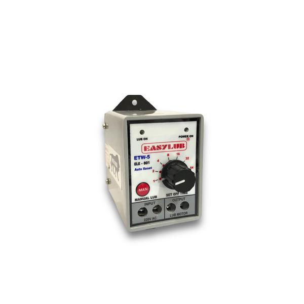 Take full control of your automated systems with the TIMER-ETW-5. Designed for seamless wall-mounted installation, this robust controller features a fixed 5-second “ON” duration, ensuring precise activation every time. With highly flexible “OFF” time settings—ranging from 1 to 128 minutes—you can easily customize cycles to fit your specific operational needs. Perfect for industrial or commercial tasks, the ETW-5 offers reliable, set-and-forget performance. Simplify your workflow and automate with confidence using this versatile, precision-engineered timing solution.