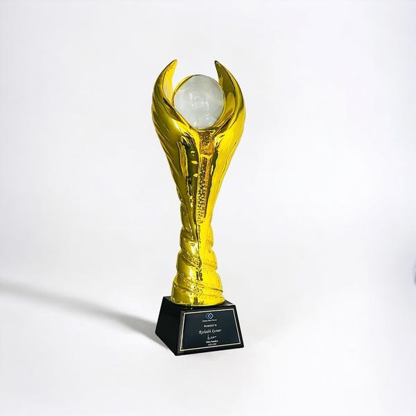 Polyresin Trophy with Crystal Base
