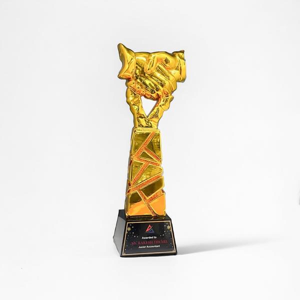 Polyresin Trophy with crystal base