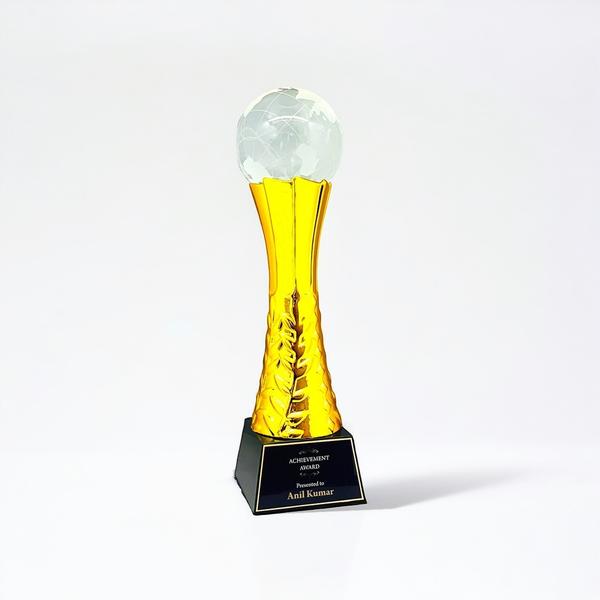 Polyresin Trophy with crystal base