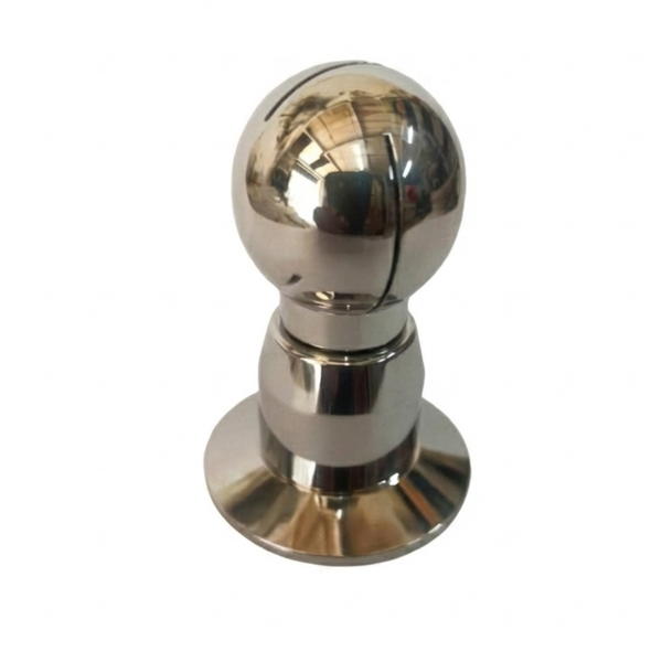 The Tri Clover End Spray Ball (Self Rotating 360°) is a high-performance tank cleaning device designed for efficient and uniform cleaning of vessels, tanks, and process equipment. Engineered with a self-rotating mechanism, this spray ball delivers complete 360-degree coverage, ensuring thorough removal of residues, contaminants, and deposits without the need for manual intervention.