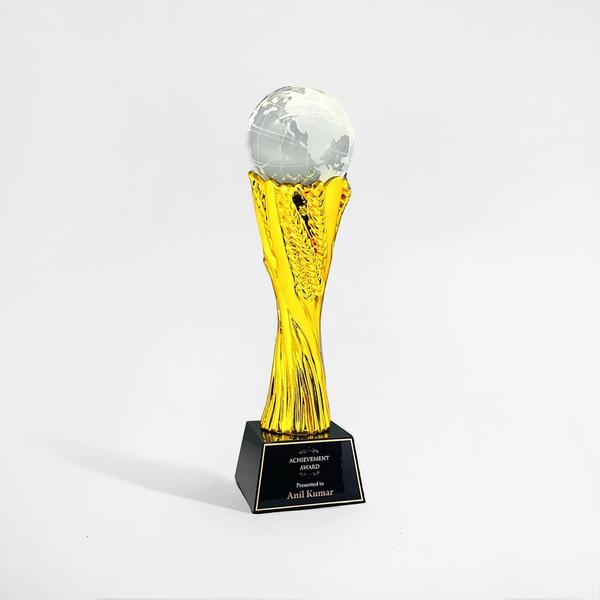Polyresin Trophy with crystal base