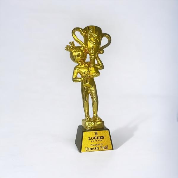 Polyresin Trophy with crystal base