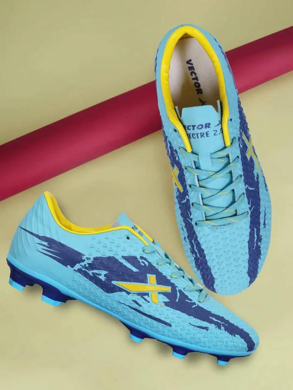 Synthetic leather FULLY EMBOSSED upper with fully embossed design on the front.
Double Colour High strength TPU sole.
Double-Colored TPU Sole: Provides durability and superior grip on the field.
Pre-molded heel counter for protection and secure heel fit.
Padded ankle collar, Padded Footbed, Cushioned, Full lace fastening.
Super Lightweight, Ideal For Synthetic Turf & Hard Ground