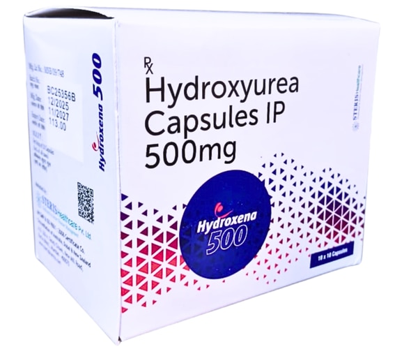 HYDROXENA 500Hydroxyurea (500mg)HYDROXENA 500 is a medication containing Hydroxyurea, which is used primarily in the treatment of certain cancers such as chronic myelogenous leukemia and head and neck cancers. It is also used for sickle cell anemia management. Hydroxyurea works by inhibiting the growth of cancer cells and reducing the frequency of painful sickle cell crises. It is important to take HYDROXENA 500 as prescribed by your healthcare provider to ensure optimal effectiveness and minimize potential side effects. Regular monitoring and blood tests may be required during treatment. For further information:Email: info@sterispharma.com / contact@sterispharma.comCall/WhatsApp: 7877551268, 7849827488Buy Now: https://www.sterisonline.com/product/hydroxena-500-133659