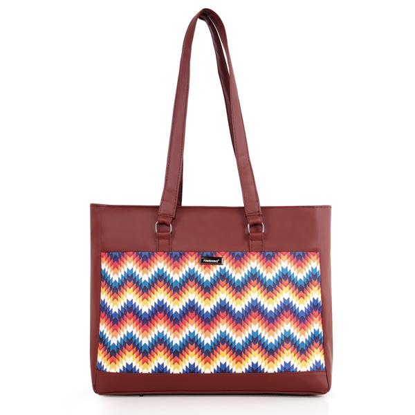 Upgrade your everyday style with this elegant and functional women’s tote handbag, designed for modern lifestyles. Crafted with premium vegan leather and beautifully handcrafted fabric, this bag blends durability with eye-catching aesthetics. The vibrant patterned exterior paired with a sleek solid top adds a sophisticated yet trendy touch—perfect for work, shopping, or casual outings.
Designed with practicality in mind, this handbag features a spacious main compartment that comfortably fits your daily essentials like notebooks, tablet, wallet, and more. Inside, you’ll find a secure internal zipper pocket to keep valuables safe and organized. The back zip pocket allows quick access to frequently used items like your phone or keys, while the additional external zipper pockets enhance storage convenience.
The sturdy zipper closure ensures everything stays secure, while the water-resistant inner lining protects your belongings from accidental spills. With strong dual shoulder straps, this bag offers comfortable carrying throughout the day without compromising on style.
Lightweight yet durable, this tote is ideal for women who need a reliable everyday bag with a fashionable edge. Whether you're heading to the office, college, or a casual day out, this handbag delivers the perfect balance of utility and elegance.