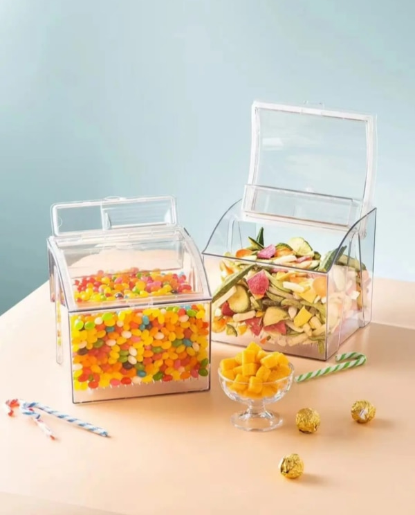 Storage bulk bins for candies are an essential solution for supermarkets, hypermarkets, and retail stores that deal in loose confectionery items. These bins are specially designed to store and display candies in an organized, hygienic, and visually appealing manner. Made from high-quality food-grade materials such as acrylic or polycarbonate, bulk candy bins ensure product safety while allowing customers to easily view the contents.
One of the key advantages of candy storage bins is their transparent design, which enhances product visibility and encourages impulse buying. These bins often come with scoop holders or gravity dispensers, making it convenient for customers to serve themselves while maintaining cleanliness. Airtight lids help in preserving the freshness, flavor, and texture of candies by protecting them from moisture, dust, and contamination.
Bulk candy bins are available in various sizes and configurations, making them suitable for different retail layouts. They can be wall-mounted, countertop units, or part of modular display systems. Retailers can efficiently manage inventory and reduce packaging costs by using these bins for bulk storage.
Ideal for supermarkets, sweet shops, and candy stores, storage bulk bins not only improve product presentation but also enhance customer experience. Their durable construction, easy maintenance, and attractive design make them a smart investment for any retail business dealing in candies and confectionery items.