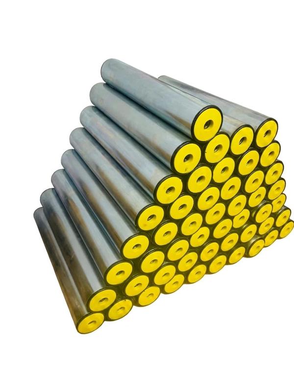 Return Roller – Rudra Engineering SolutionsRudra Engineering Solutions offers high-quality Return Rollers designed to support the conveyor belt on its return journey after material discharge. Installed on the lower side of the conveyor system, return rollers play a vital role in maintaining belt alignment, reducing sagging, and ensuring smooth and efficient operation.Our return rollers are manufactured using premium-grade Mild Steel (MS) pipes, precision shafts, and heavy-duty sealed bearings to deliver reliable performance in tough working conditions. These rollers help minimize friction and wear on the belt, thereby extending the overall life of the conveyor system.Designed for durability and low maintenance, Rudra return rollers are suitable for handling bulk materials such as sand, coal, cement, and aggregates across industries like mining, construction, cement plants, and material handling systems.Key Features:Robust MS/Steel construction for long lifeHeavy-duty sealed bearings (dust & moisture resistant)Smooth and low-noise operationReduces belt wear and energy consumptionCorrosion-resistant coating options availableApplications:Belt Conveyor SystemsMining & Quarry OperationsCement & Industrial PlantsBulk Material HandlingConstruction ProjectsRudra Engineering Solutions is committed to delivering durable and efficient conveyor components that enhance system performance and reduce maintenance costs.