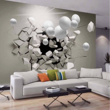 Vinyl 3D Illusion Printed Wallpaper – Transform Walls with Stunning Visual EffectsUpgrade your interiors with Vinyl 3D Illusion Printed Wallpaper, a modern wall décor solution designed to create depth, texture, and eye-catching visual effects. These wallpapers are perfect for adding a luxurious and creative touch to homes, offices, and commercial spaces.Made from premium-quality vinyl material, 3D illusion wallpapers are durable, moisture-resistant, and easy to maintain. Their realistic patterns and stylish designs instantly turn plain walls into impressive statement features.Key Features of Vinyl 3D Illusion Printed WallpaperRealistic 3D Effects: Creates depth and an attractive visual illusionPremium Vinyl Quality: Durable, long-lasting, and high performanceEasy to Clean: Wipeable surface for simple maintenanceMoisture Resistant: Suitable for everyday indoor useDesigner Patterns: Available in geometric, abstract, brick, wood, and artistic stylesIdeal ApplicationsVinyl 3D Illusion Printed Wallpaper is ideal for:Living Rooms for a bold feature wallBedrooms for a stylish and cozy atmosphereOffices for a creative and professional lookHotels & Restaurants for premium interiorsShowrooms & Retail Spaces for modern appealWhy Choose 3D Illusion Wallpaper?3D illusion wallpapers create a sense of space and elegance, making rooms look larger and more dynamic. They offer a quick and affordable way to transform interiors without major renovation work.Redefine Your InteriorsChoose Vinyl 3D Illusion Printed Wallpaper to bring style, depth, and sophistication to your walls. It is the perfect blend of beauty, durability, and modern design.