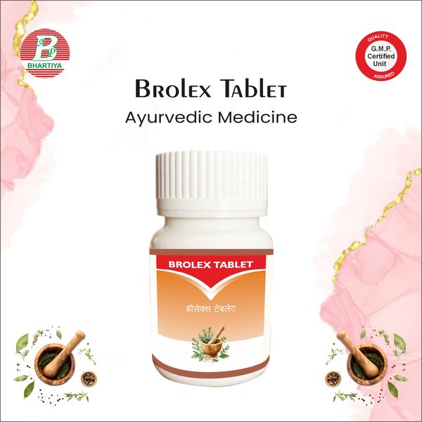 BRLOEX TABLET(SUGAR COATED) Product Identification• Generic Name: Brolex Tablet• Type: Ayurvedic Patent Medicine• Primary Indication Area: For diarrhea (Julab) and associated digestive disturbances.Therapeutic Indications• Regulate bowel movements and reduce the frequency of loose stools• Alleviate abdominal discomfort and intestinal spasms associated with diarrhea• Support digestive health and restore normal gastrointestinal function• Provide mild astringent and antispasmodic effects to the intestinesKey benefits include:Primary Benefit:Brolex Tablet primarily helps manage diarrhea (Julab) by regulating bowel movements and reducing intestinal discomfort.Other Benefits:• Supports overall digestive health and nutrient absorption• Provides mild astringent and antispasmodic effects on the intestines• Helps restore normal gastrointestinal function after episodes of diarrheaIngredients: REVANDCHINI Botanical / Common Name: Rheum emodi (Rhubarb)Key Phytoconstituents:o Anthraquinones (e.g., Emodin, Rhein)o Tanninso Flavonoidso StilbenesMechanism of Action in Diarrhea (Julab) – Biochemistry / Pharmacology:1. Laxative & Gut Motility Modulationo Anthraquinones stimulate intestinal peristalsis, helping normalize bowel movements.o Mild stimulation improves evacuation in constipation-predominant diarrhea and regulates motility.2. Astringent & Anti-diarrheal Effectso Tannins provide protein-precipitating and mucosal protective action, reducing excessive fluid loss in diarrhea.o Strengthens intestinal lining to prevent further irritation.3. Anti-inflammatory & Antimicrobial Activityo Flavonoids and anthraquinones reduce inflammation in intestinal mucosa, easing abdominal discomfort.o Exhibits mild antimicrobial effects against pathogens that can cause diarrhea.4. Digestive Support & Toxin Removalo Stimulates bile secretion and enzymatic digestion, aiding nutrient absorption.o Detoxifies gut lumen, reducing irritants that exacerbate diarrhea. HARAD • Botanical / Common Name: Terminalia chebula (Chebulic Myrobalan)• Key Phytoconstituents:o Tannins (Chebulinic acid, Chebulagic acid)o Flavonoidso Gallic acido AnthraquinonesMechanism of Action in Diarrhea (Julab) – Biochemistry / Pharmacology:1. Astringent & Anti-diarrheal Effectso Tannins precipitate proteins in the gut lining, forming a protective layer and reducing fluid loss.o Helps normalize stool consistency and reduce frequency of diarrhea.2. Antimicrobial Activityo Exhibits mild antibacterial and antiviral properties, helping combat gut pathogens contributing to diarrhea.3. Anti-inflammatory & Gut Soothing Effectso Flavonoids and gallic acid reduce intestinal inflammation and irritation, relieving abdominal discomfort.4. Digestive Supporto Stimulates digestive enzymes and supports nutrient absorption.o Helps detoxify the gut lumen, preventing further irritation or infection. GULAB PHOOL • Botanical / Common Name: Rosa rosa (Rose flower)• Key Phytoconstituents:o Flavonoids (e.g., Quercetin, Kaempferol)o Tanninso Anthocyaninso Essential oils (Geraniol, Citronellol)o Organic acids (Citric, Malic acids)Mechanism of Action in Diarrhea (Julab) – Biochemistry / Pharmacology:1. Astringent & Anti-diarrheal Effectso Tannins precipitate proteins in the gut lining, forming a protective layer and reducing fluid loss.o Helps normalize stool consistency and frequency.2. Mucosal Soothing & Anti-inflammatory Actiono Flavonoids and organic acids reduce inflammation in the intestinal mucosa.o Alleviates abdominal discomfort and irritation caused by diarrhea.3. Antioxidant Activityo Anthocyanins and flavonoids neutralize free radicals, protecting gut cells from oxidative stress.4. Mild Digestive Supporto Essential oils and organic acids may stimulate digestion and improve nutrient absorption. SAQMONIA • Botanical / Common Name: Saussurea lappa (Costus root)• Key Phytoconstituents:o Sesquiterpene lactones (e.g., Costunolide, Dehydrocostus lactone)o Alkaloidso Flavonoidso Essential oilsMechanism of Action in Diarrhea (Julab) – Biochemistry / Pharmacology:1. Digestive & Carminative Actiono Sesquiterpene lactones and essential oils stimulate digestive enzymes, improving digestion and nutrient absorption.o Reduces intestinal bloating and discomfort.2. Antispasmodic & Gut Relaxant Effectso Relaxes smooth muscles of the gut, reducing abdominal cramps and spasms associated with diarrhea.3. Anti-inflammatory & Antimicrobial Effectso Flavonoids and sesquiterpenes reduce intestinal inflammation.o Mild antimicrobial activity helps control gut pathogens contributing to diarrhea.4. Support for Gut Mucosao Protects and soothes intestinal lining, reducing irritation caused by frequent bowel movements. GHRIT KUMARI • Botanical / Common Name: Aloe vera• Key Phytoconstituents:o Anthraquinones (Aloin, Emodin)o Polysaccharides (Acemannan)o Glycoproteinso Vitamins (A, C, E)o Minerals (Calcium, Magnesium, Zinc)Mechanism of Action in Diarrhea (Julab) – Biochemistry / Pharmacology:1. Gut Soothing & Anti-inflammatory Effectso Polysaccharides and glycoproteins protect and soothe intestinal mucosa, reducing irritation and inflammation.o Helps alleviate abdominal discomfort and cramping.2. Mild Laxative / Gut Motility Modulationo Anthraquinones can stimulate intestinal peristalsis in small amounts, helping regulate bowel movements.o Balances gut motility to prevent both constipation and irregular diarrhea.3. Antimicrobial Activityo Exhibits mild antibacterial and antiviral effects, helping control gut pathogens.4. Digestive & Nutritional Supporto Vitamins, minerals, and polysaccharides support digestion and nutrient absorption, aiding recovery after diarrhea. JAIPAL • Botanical / Common Name: Semecarpus anacardium (Marking Nut)• Key Phytoconstituents:o Phenolic compounds (Anacardic acids)o Flavonoidso Catecholso TanninsMechanism of Action in Diarrhea (Julab) – Biochemistry / Pharmacology:1. Astringent & Anti-diarrheal Effectso Tannins and phenolic compounds precipitate proteins in the gut lining, reducing intestinal fluid loss.o Helps normalize stool consistency and frequency.2. Anti-inflammatory Actiono Flavonoids and catechols reduce inflammation in the intestinal mucosa, alleviating abdominal discomfort.3. Antimicrobial Activityo Exhibits mild antibacterial and antifungal effects, helping combat gut pathogens contributing to diarrhea.4. Digestive Supporto Stimulates digestive enzymes and supports nutrient absorption, aiding recovery after diarrhea. SAUNTH • Botanical / Common Name: Zingiber officinale (Dried Ginger)• Key Phytoconstituents:o Gingerols (Gingerol, Shogaol)o Volatile oils (Zingiberene, Bisabolene)o Flavonoidso StarchMechanism of Action in Diarrhea (Julab) – Biochemistry / Pharmacology:1. Digestive & Carminative Actiono Gingerols and volatile oils stimulate digestive enzymes and bile secretion, improving digestion.o Reduces bloating, flatulence, and intestinal discomfort.2. Antispasmodic & Gut Motility Regulationo Relaxes intestinal smooth muscles, reducing abdominal cramps and spasms associated with diarrhea.3. Anti-inflammatory & Antioxidant Effectso Flavonoids and gingerols reduce intestinal inflammation and oxidative stress.4. Antimicrobial Activityo Exhibits mild antibacterial effects, helping control pathogens that may contribute to diarrhea.Brolex Tablet – Dosage & Administration• Dose per Intake: 1–2 tablets• Frequency: 4 times a day (morning, midday, evening, night)• Total Daily Dose: 4–8 tablets per day• Anupan (Vehicle / Medium): Preferably with water; can be taken with milk if needed• Preferred: Take with plain water – helps in easy digestion and absorption without irritating the gut.• Optional: Can be taken with buttermilk (chaas) or rice water (kanji) – provides mild soothing effect and replenishes electrolytes.• Avoid: Milk or heavy foods during acute diarrhea, as they may aggravate symptoms.• Timing: Preferably after meals to reduce gastric irritation and enhance effectiveness.Precautions:• Do not exceed the prescribed dose• Monitor for any side effects• Consult an Ayurvedic practitioner for children, elderly, or patients with chronic illnessesbrolex tablet uses in hindibrolex tablet usesbrolax tabletbrolex forte tabletbrolexbroxol tablets usesbrolex tablet amazonbrolex tablet amazon indiabrolex tablet benefitsbrolex tablet buybrolex tablet buy onlinebrolex tablet jan aushadhi kendrabrolex tablet jiomartbrolex tablet jiobrolex tablet jointrolex tablet kis kaam aati haitablet that has keyboardtablet k formulabrolex lsbroxol l tabletfits tablet namebrolex tablet online shoppingbrolex tablet onlinebrolex tablet online orderbrolex tablet q10brolex tablet qualitybrolex tablet reviewbrolex tablet ratebrolex tablet review in hindibrolex tablet rate in indiahow to use tablet medicinebrolex tablet videobrolex tablet veterinarybrolex tablet video youtubebrolex tablet xlbrolex tablet xiaomibrolex tablet youtubebrolex tablet yellowhow brolex tablets workwho brolex tabletswho brolex tablet usesis brolex tablet goodis brolex tabletsis brolex tablet usesis brolex tablet uses in hindican brolex tabletswill brolex tabletsdo brolex tabletsdo brolex tablet usesdoes brolex tablets workwas brolex tabletsbest brolex tabletsbest brolex tablet in indiatop brolex tablets