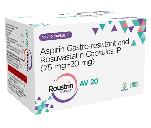 REVOSTATIN AV 10Rosuvastatin (10mg) & Aspirin (75mg)REVOSTATIN AV 10 is a combination medication containing Rosuvastatin (10mg) and Aspirin (75mg). This combination is used to reduce cholesterol levels and prevent cardiovascular events such as heart attack and stroke. This article provides comprehensive information about the uses, dosage, side effects, and other important details of REVOSTATIN AV 10.Ingredients and Mechanism of Action:Rosuvastatin (10mg): It is a statin medication that lowers cholesterol levels in the blood, reducing the risk of heart disease and stroke.Aspirin (75mg): It belongs to a class of drugs known as antiplatelets and helps prevent blood clots by reducing the stickiness of platelets.Uses:REVOSTATIN AV 10 is prescribed to patients with high cholesterol levels and a history of cardiovascular disease or those at high risk of developing cardiovascular complications. It helps lower cholesterol levels and reduces the risk of blood clots, heart attack, and stroke.Dosage:The dosage of REVOSTATIN AV 10 is determined by a healthcare provider based on individual cholesterol levels, medical history, and other factors. It is usually taken orally once daily, with or without food. It's important to follow the prescribed dosage and instructions.Side Effects:Common side effects of REVOSTATIN AV 10 may include headache, stomach upset, muscle pain, or easy bruising. Serious side effects such as allergic reactions, severe stomach bleeding, or signs of liver problems should be reported to a doctor promptly.Precautions:Before taking REVOSTATIN AV 10, inform your doctor about any medical conditions you have, especially bleeding disorders, liver or kidney disease, and any medications or supplements you are taking. Avoid excessive alcohol consumption while using REVOSTATIN AV 10, as it may increase the risk of stomach bleeding.Price and Availability:REVOSTATIN AV 10 is available in pharmacies with a prescription from a healthcare provider. The price may vary depending on the brand, dosage, and location.Conclusion:REVOSTATIN AV 10, a combination medication containing Rosuvastatin (10mg) and Aspirin (75mg), is effective in lowering cholesterol levels and preventing cardiovascular events. It is important to use it as directed and consult a doctor for any concerns or side effects.For further information:Email: info@sterispharma.com / contact@sterispharma.comCall/WhatsApp: 7877551268, 7849827488Buy Now: https://www.sterisonline.com/product/revostatin-av-10-134412