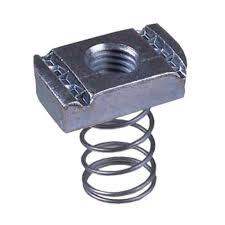 Spring Nut by Faster Metal is a high-quality fastening component designed for quick and secure installation in strut channels and support systems. Engineered from premium-grade steel and integrated with a spring mechanism, these nuts provide excellent grip, alignment, and ease of installation without the need for additional holding tools.The spring-loaded design ensures that the nut stays firmly in position within the channel during assembly, allowing for faster and more efficient installation of support systems such as cable trays, pipe supports, HVAC ducts, and electrical fittings. With precision threading and superior surface finish, Faster Metal’s Spring Nuts offer reliable performance, high load-bearing capacity, and long service life.Available in multiple sizes, thread types, and finishes, these nuts are ideal for industrial, commercial, and infrastructure applications.Key FeaturesIntegrated spring mechanism for easy positioningQuick installation without additional support toolsStrong grip within strut channelsPrecision threading for secure fasteningCorrosion-resistant coating for durabilityHigh load-bearing and vibration resistanceCompatible with standard strut channel systemsAvailable in various sizes and finishesTechnical SpecificationsParameter	SpecificationProduct Type	Spring Nut / Channel NutMaterial	Carbon Steel / Mild Steel / Stainless SteelThread Size	M6, M8, M10, M12 (custom sizes available)Thread Type	Metric ThreadSpring Material	Spring Steel / Stainless SteelFinish / Coating	Zinc Plated / Hot-Dip Galvanized / SS FinishCorrosion Resistance	Moderate to High (depending on coating)Load Capacity	As per size and applicationCompatibility	Standard Strut ChannelsStandards	DIN / ASTM equivalentApplicationsStrut channel support systemsCable tray installationsPipe and conduit supportsHVAC ducting systemsElectrical and mechanical installationsIndustrial and commercial constructionAdvantagesFaster installation reduces labor timeMaintains alignment during assemblyProvides secure and vibration-resistant fasteningReusable and easy to adjust within channelsCost-effective for large-scale projectsWhy Choose Faster Metal?High-quality manufacturing with strict quality checksWide range of sizes and customization optionsBulk supply capability for industrial requirementsCompetitive pricing for B2B buyersReliable and timely delivery across IndiaPackaging & SupplyBulk packaging for industrial useExport-quality packaging availableReady stock for quick dispatch