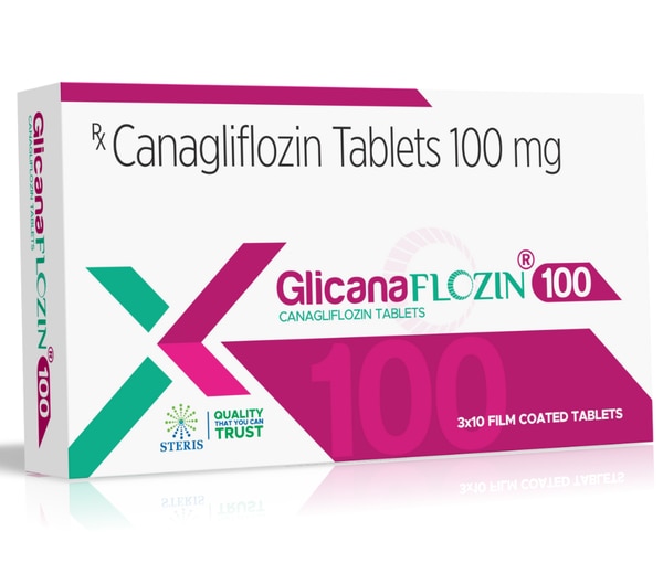 GLICANA FLOZIN 100Canagliflozin 100mgGLICANA FLOZIN 100 is a prescription medication formulated to manage blood sugar levels in individuals with type 2 diabetes. Containing 100mg of Canagliflozin, this medication belongs to the class of sodium-glucose co-transporter 2 (SGLT2) inhibitors. It works by helping the kidneys remove glucose from the bloodstream, thereby lowering blood sugar levels. GLICANA FLOZIN 100 is an effective option for patients who require additional glycemic control alongside diet and exercise. Key Benefits: Effective Glycemic Control: GLICANA FLOZIN 100 helps reduce blood sugar levels in individuals with type 2 diabetes, providing better overall glycemic management.Cardiovascular Protection: Canagliflozin has been shown to reduce the risk of cardiovascular events in diabetic patients, offering a dual benefit of blood sugar control and heart health protection.Weight Management: By promoting glucose excretion, GLICANA FLOZIN 100 may also contribute to weight loss, which is beneficial for many diabetic patients.Reduced Blood Pressure: The medication may help in lowering blood pressure, providing an additional health benefit for patients with hypertension. How Does It Work? GLICANA FLOZIN 100 works by inhibiting the SGLT2 protein in the kidneys. This protein is responsible for reabsorbing glucose back into the bloodstream. By blocking its action, Canagliflozin prevents glucose reabsorption, leading to increased glucose excretion through urine. This process lowers blood sugar levels, helping to maintain optimal glycemic control in individuals with type 2 diabetes. Directions for Use: GLICANA FLOZIN 100 should be taken as prescribed by your healthcare provider. The typical dosage is one tablet per day, taken orally with or without food. It is important to follow the prescribed dosage and schedule strictly. Do not adjust the dose without consulting your doctor, and ensure regular monitoring of your blood sugar levels while on this medication. Side Effects: While GLICANA FLOZIN 100 is generally well-tolerated, some patients may experience side effects. Common side effects include urinary tract infections, increased urination, and thirst. In some cases, patients may experience dizziness, dehydration, or hypoglycemia. Serious side effects are rare but can include ketoacidosis, severe allergic reactions, or kidney problems. It is important to report any unusual symptoms to your healthcare provider promptly.For further information: EMAIL:  info@sterispharma.com  / contact@sterispharma.com    CALL/WHATSAPP: 7877551268, 7849827488  Order NOW