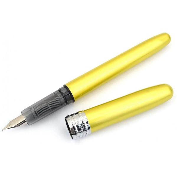 The Platinum Plaisir fountain pen features a cap that prevents ink from drying, enabling smooth writing even after no use for a whole year. The outside body is made of aluminum and has a superior shiny finish due to its special anodized coating. This fountain pen has a barrel and cap, silver trim, a stainless steel nib, and accepts proprietary Platinum cartridges or a Platinum converter.The pen surface is hard to be destroyed. The pen has a unique “Slip and Seal” structure. Refillable with an ink cartridge. 1 ink cartridge is included. The only platinum cartridge can be fitted. Converter use is possible.Brand Origin - Japan.The Platinum Plaisir fountain pen features a cap that prevents ink from drying, enabling smooth writing even after no use for a whole year.The outside body is made of aluminium and has a superior shiny finish due to its special anodized coating.The pen has a unique “Slip and Seal” structure, barrel and cap, silver trim, a stainless steel nib.This fountain pen accepts proprietary Platinum cartridges (one is included) or a Platinum converter (sold separately).